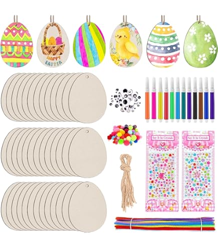 10 Ritagli Legno A Forma Di Coniglio 7x3.5 Pollici - Per Decorazioni Pasquali, Fai Da Te, Pittura - Foto 11