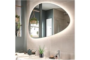 STYLE GLASS Specchio Bagno con Luce Led ARGO 80x54 cm - Specchio da Parete - Specchio con Luci 4000K - Specchio Bagno LED Moderno - Specchio Retroilluminato Luce Specchio Bagno