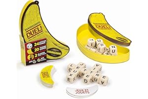 BANANAGRAMS Duel Version française – Jeu de Lettres et de rapidité – Jeu de Lettres Fun pour 2 Joueurs - Jeu de Lettres à partir de 7 Ans - 91099