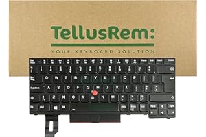 TellusRem replacement Lenovo T480s black - UK backlit keyboard for Lenovo Thinkpad T480s, T490, E490, L480, L490, L380, L390, L380 Yoga, L390 Yoga, E490, E480