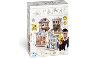 4D Build - PUZZLE 3D HARRY POTTER CALLEJÓN DIAGON SET - Rompecabezas 3D Juego Construcción - 273 Piezas sin Pegamento - Puzzles para Adultos y Niños - 6068484 - Juguetes Niños 8 Años +