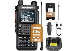 (2nd Gen) TIDRADIO TD-H8 10W Ham Radio Transceiver, Bluetooth Programming Amateur Radio, Dual Band VHF/UHF Walkie Talkies for Adults, USB-C Charging 2500mAh Battery Portable Two Way Radio-1 Pack