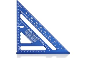WORKPRO Aluminiowy kwadrat prędkości 180 mm, kwadratowy zestaw 180 mm, kwadratowy kąt krokwi, aluminium, precyzyjne narzędzie pomiarowe ze stopu dla stolarzy, inżynierów