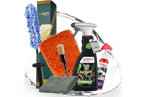 ‎AUTOPFLEGE Felgenreinigung & Versiegelung Set | Sonax Felgenbeast Felgenreiniger 500ml Sonderedition + Aurum Performance Felgenbürste + Sonax Xtreme Ceramic Quick Detailer 140ml + Felgenpinsel + Waschhandschuh