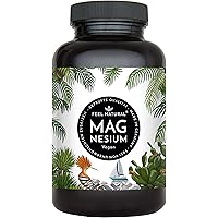 Magnesium Kapseln - 365 Stück (1 Jahr). 664mg je Kapsel, davon 400mg ELEMENTARES (reines) Magnesium - höherer Gehalt als…