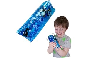 Wiggly Jiggly - Pingwin firmy Deluxebase łagodząca stres i niepokój, zabawka węża wodnego z figurkami pingwina. Zabawka Fidget idealna do zabawek sensorycznych z autyzmem, zabawek ADHD i upominków