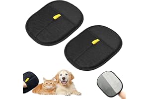 Gloryit Fur Gloves Fingerless Cat, Pack of 2 Pet Hair Remover Glove, Pet Hair Remover Gloves, Pet Hair Remover Cat Glove for Sofas, Bedding, Clothes