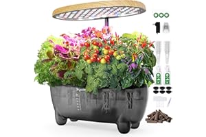 DRYADES - Sistema di coltivazione idroponica da 12 capsule per interni con lampada a crescita LED, kit intelligente per la germinazione delle piante (senza semi), vaso idroponico per la casa,