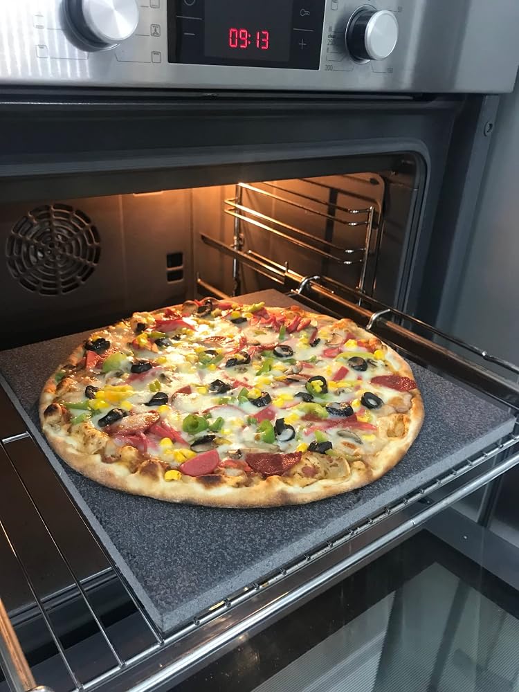 Doğal Bazalt Fırın Pişirme & Pizza Taşı - Kare (30x30cm),fırın taşı, pizza taşı, mangal taşı, doğal taş