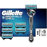 Gillette Fusion 5 ProShield Rasoio Uomo a Mano Libera, 6 Lamette da Barba (da 5 Lame), Doppia Striscia Lubrificante, Tecnolog