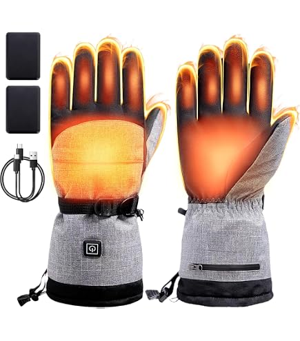 Beheizbare Handschuhe 3 Stufen USB-beheizbare Handschuhe – Touchscreen-tauglich, 3-Temperaturstufen, Für Büro & Outdoor Touchscreen Handschuhe Heizung