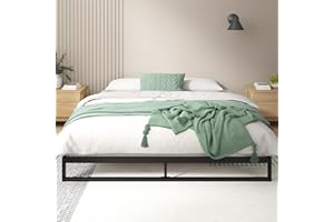 ‎ZINUS Zinus Trisha Heavy Duty Low Profile Platform Bed Frame / Mattress Base / No Boxspring Needed / Sturdy Wooden Slatted Base / Quick, Easy Assembly, 17.8 cm