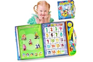ABS Interactive Electronic Learning Books ,Doodle Whiteboard,USB Charging, Touch & Read Electronic Educational Book with Sound, Early Learning Toy for 1-6 Year Olds