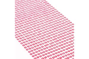 Movoja Strahlend Pinke Strasssteine - runde Glitzersteine 880 Stück 4 mm selbstklebend zum Verzieren und Basteln | Schmucksteine zum aufkleben | Steinchen Dekosteine Bastelsteine Strahlend Pink