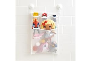 YOUR DAY MATE Organizzatore per Giocattoli per Vasca da Bagno e Doccia, Rete per Giochi da Bagno per Bambini, Sacca a Rete Portaoggetti da Appendere, Effetto Antimuffa, Poliestere, 4 ganci ventosa + 2 Ganci Adesivi