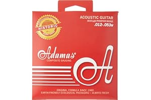 Corda per chitarra acustica Adamas, riedizione storica in bronzo fosforoso, con estremità a pallina in ottone massiccio Light .012-.053