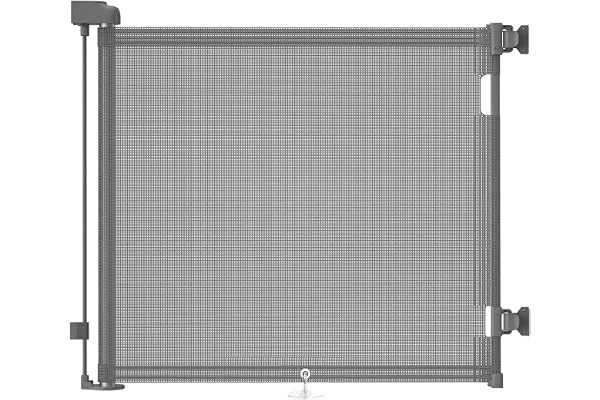 Barrière de Sécurité Rétractable pour Bébé et Animaux, 0-150cm, Barrière Securite pour Escaliers, Couloirs et Portes, Utilisation Intérieure et Extérieure