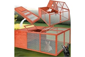 tectake® Hasenstall, faltbar, Holz, mit Dachöffnung, Freigehege, Meerschweinchen Käfig, Kaninchen Zubehör, Freilaufgehege Kaninchen, Meerschweinchen Zubehör, Kleintierkäfig, Hasenkäfig 150x103x53cm