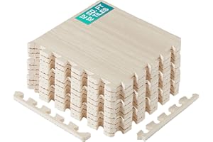 Yes4All 30x30 cm jusqu'à 3,3 m² Set 12/16/36 Carreaux de sol en mousse EVA, tapis en mousse, tapis de sol de gymnastique, tapis de sol à emboîtement Sol de garage, piscine extérieure, bain à remous