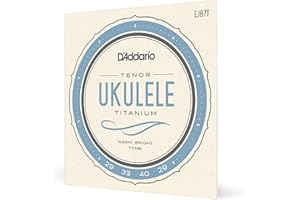 D'Addario Tenor Ukulele Strings, Titanium, EJ87T, 4-String Set, Pack of 1