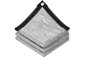 70% Aluminet Shade Cloth - 3,6 x 6,1M Reflective Aluminium Shade Netting Sun Shade Cover with Grommets for Cars, Dogs, Outdoor, RV, Patio