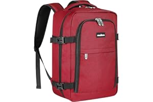 MOCOCITO Cabin Bags for Ryanair Underseat Carry on 40x20x25cm Travel Laptop Backpack Travel Backpack Men Anti-Theft Backpack Recycled Travel Bags Weekend Business Travel Bag,20L,Red