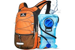 Zounich Mochila de hidratación, Mochila para Correr con Bolsa de Agua de 3 litros, Mochila de Bicicleta para Correr, Esquí, Senderismo, Ciclismo