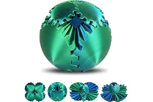 Ainiv 3D-tryckt Gear Ball, Kugghjulsbolls fidgetleksak, Snurrbolls fidgetleksak, Steampunk Whirling Wonder Fidget, Stressavla