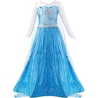KABETY Mädchen Prinzessin Anna Kleid Schnee königin ELSA Kostüm Party Kleid