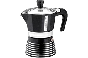 Pedrini Infinity Caffettiera Alluminio1 tazza, glitterata colore antracite