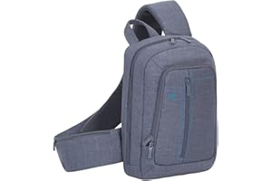 RivaCase® (Grey) 7529 Laptop Sling Backpack 13 3 Zaino Monospalla Per Fino A Grigio Unisex Adulto, 1