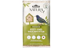 Dehner Natura Premium Wildvogelfutter, Fettfutter / Weichfutter, Ganzjahresfutter artgerecht / kraftspendend , hochwertiges Vogelfutter für Wildvögel, 2.5 kg