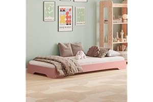 smartwood Lettino Montessori 80x180 - Letto Bambini Color Rosa in Legno di Pino certificato FSC con Rete a Doghe Flessibili - portata 230 kg - Per Bambino e Bambina - Montaggio semplice - TILA 7
