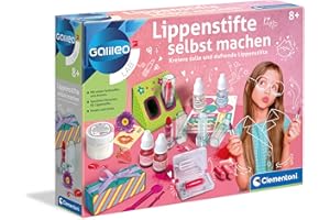 Clementoni Galileo Lab Lippenstifte selbst machen - Experimentierkasten für Mädchen, DIY Lippenpflege-Set für Kinder ab 8 Jahren - 59318