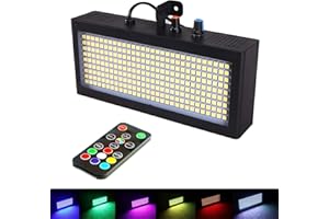 WECAN 270 Led RGB Colore Strobo Discoteca Luce Stroboscopica con Telecomando per Casa, Mini Led Strobe Lights Luci Stroboscopiche per Festa, Lampada Stroboscopica Discoteca Intermittenza Stroboscopio