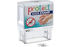 COLOP 155258 Protect Kids Stamp - pieczątka motywująca dla dzieci do mycia rąk. Wersja francuska
