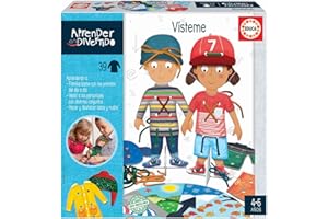 Educa - Yo aprendo a Vestir los Personajes | Aprender es Divertido | Juguete Educativo niños 4 años | Aprenderán Las Prendas habituales del día a día vistiendo a los Personajes (19326)