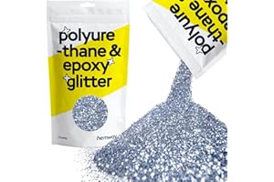 HEMWAY Purpurina para resina cristales metálicos de color azul celeste para manualidades con epoxi copos gruesos vasos cera derretida 100 g/3,5 oz