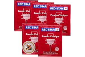 Red Star Premier Classique Weinhefe (5er Pack) - Ideal für die Herstellung von Wein, Cider, Met, Kombucha zu Hause - 5 g Sachets - Saccharomyces cerevisiae - Verkauft von CAPYBARA Distributors Inc.