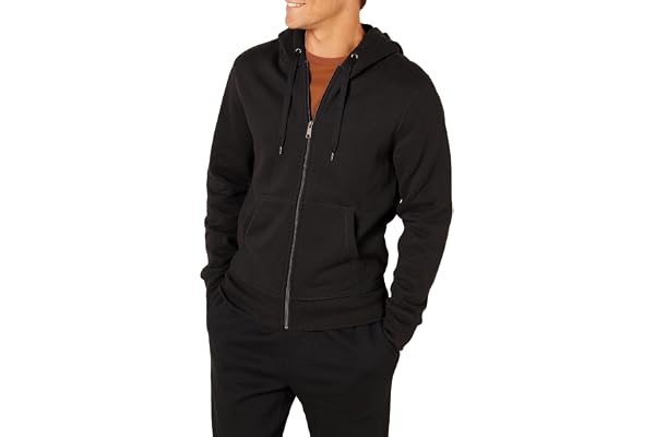 Amazon Essentials Homme Sweat à Capuche en Polaire avec Fermeture Éclair intégrale (Grandes Tailles Disponibles)