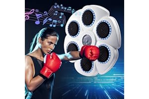 ‎TRINTION Trintion Music Boxing Machine - Wandmontage, Bluetooth, 9 Geschwindigkeitsmodi, inkl. Boxhandschuhe - Fitnessgerät für Kinder und Erwachsene