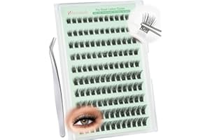 ‎OBEYALASH Obeyalash Selbstklebende Wimpern 130pcs Press On Wimpern Ohne Kleber Extensions Wispy Cluster Lashes C Curl No Glue Eyelashes 8-14mix Lash Cluster Resuable (YLB09)