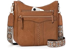 RAINSMORE Sac Bandoulière Femme Cuir PU Sacs Bandoulière avec Bretelle Amovible et Réglable Sacoche Femme Bandoulière avec Multi-poches