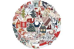 BBXWANG 100 adesivo natalizio Buon Natale per album di ritagli, bottiglia d'acqua, giornali, computer portatili, valigie