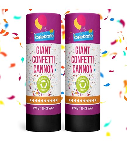 Canons à confettis, ulticolor Confetti Party Poppers Confetti Shooters