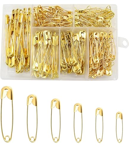 20 Stück Sicherheitsnadeln 5cm Groß - Weiß Metall Nadeln Für Handwerk & Nähen