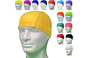 AQASKIN Gorros de natación Profesionales de Licra hipoalergénico sin látex ni Silicona – Gorro de Piscina Unisex - Acquagym para Adultos y jóvenes - Cantidad 1-20 - 50 Piezas