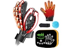 EMFOCU Heated Rehabilitation Robot Gloves for Arthritis Hand Recovery Equipment, Electric Robot for Cerebral Palsy Fingers and Hemiplegia Hand Rehabilitation Stroke Exercise Heated Gloves