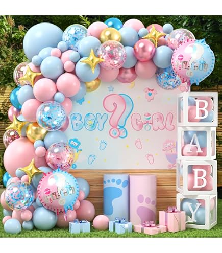 12 Décorations De Gâteau Révélation Genre - Paillettes Bleu Et Rose Pour Fête Prénatale