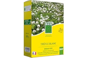BHS TRE500 | 500g | 500 m² | Trefle Blanc | Favorise la biodiversité | S’adapte à tous types de sols | Résiste au piétinement